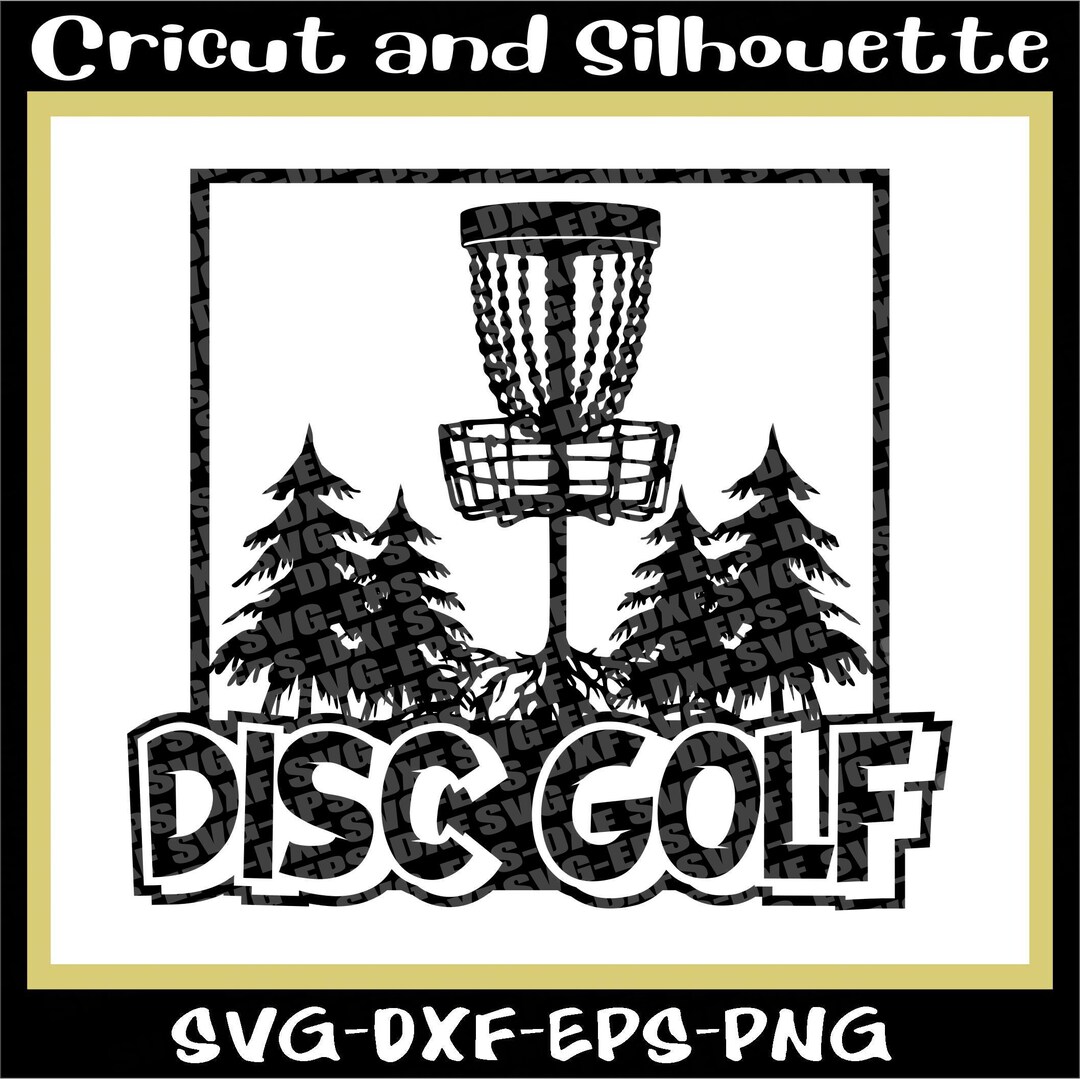 Disc Golf Svg, Disc Golf Print File, Disc Svg, Golf Svg, Tree, Chain