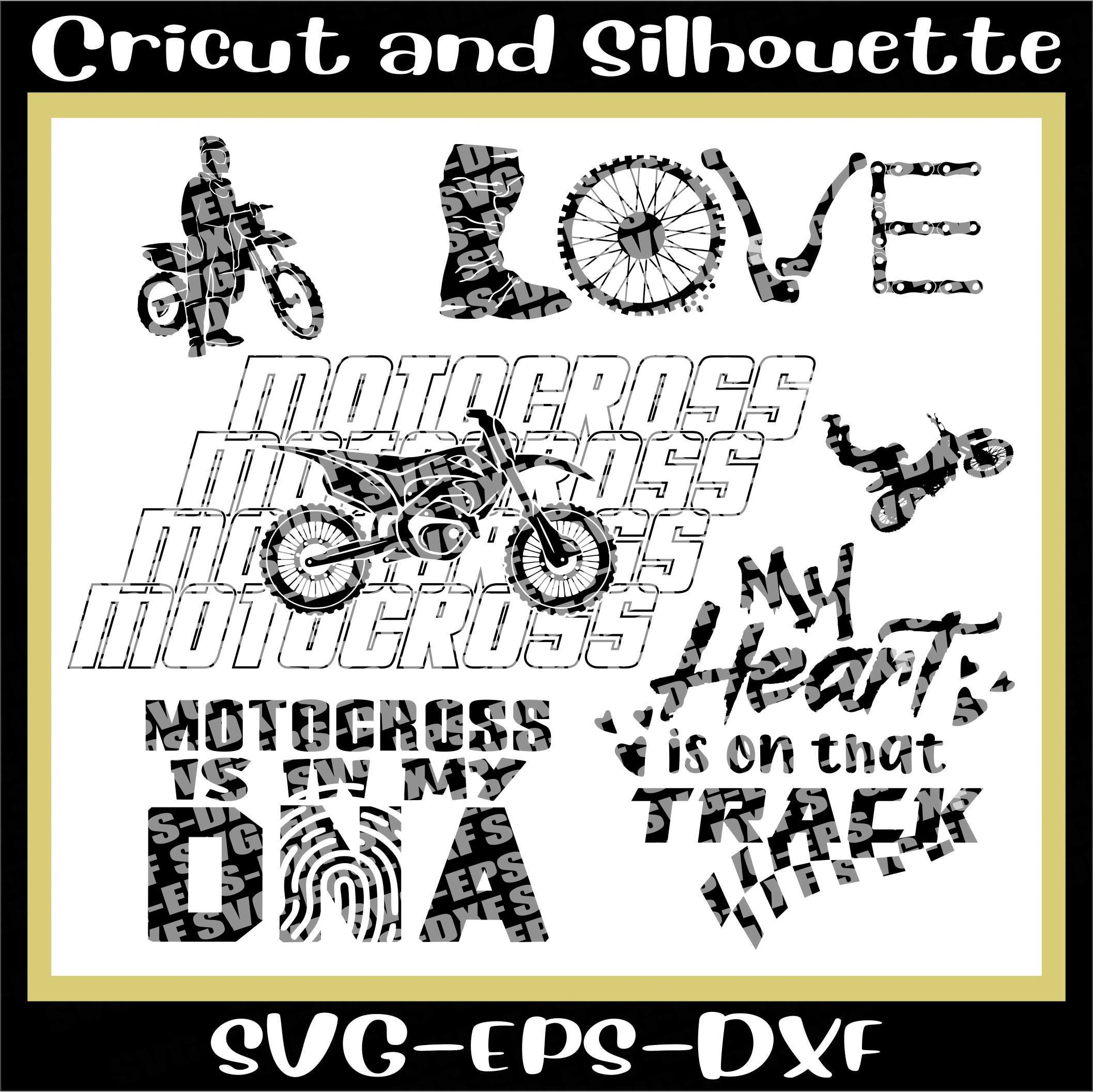 6 Motocross Bundle Svg Files for /motocross Svg/moto Svg/dirt