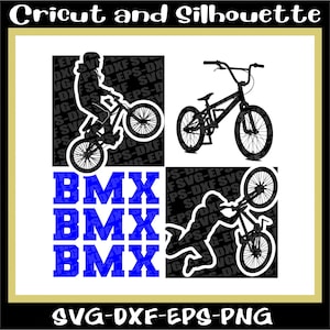 BMX Svg, Bmx Svg Files, BMX Artistic Design, Bike, Bicycle, Stunt, Freestyle -  Eps,Dxf,Svg,Png,Cricut,Silhouette