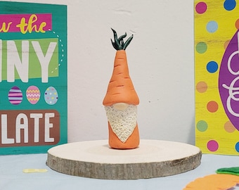 Gnome/Easter Gnome/Carrot Gnome/ Holiday/Handmade/Easter/Gift