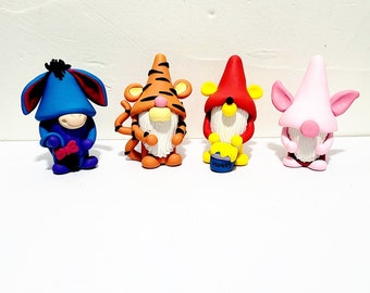 Miniature Gnome/ Winnie The Pooh Inspired Set/Gift/ Garden Gnome/Christmas Gift