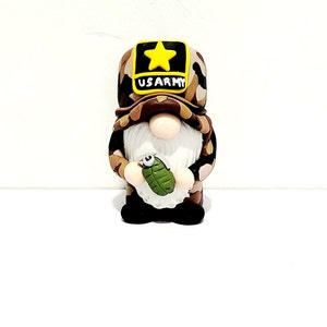 Miniature Gnome/Military Inspired /U.S.Army Gnome/ Handmade/ Gift/ Christmas/