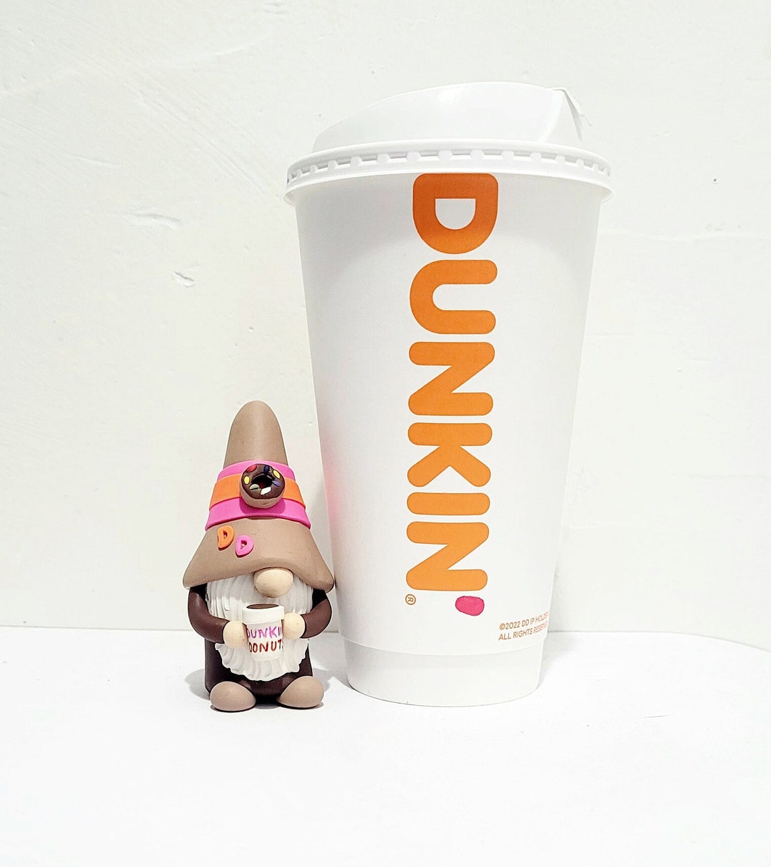 Miniature Gnome/dunkin Donuts Inspired Coffe Gnome/ Handmade/ Gift