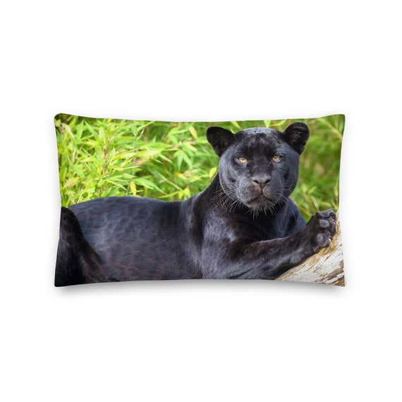 Decorative Cushion Pillow Black Panther Etsy Canada
