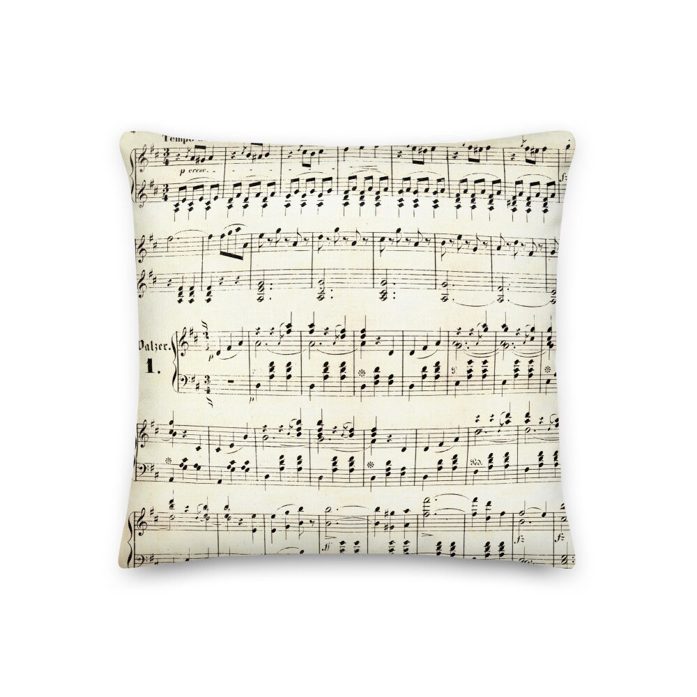 Coussin Décoratif Partition Musicale