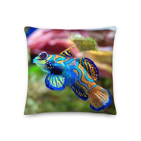 Coussin décoratif Poisson bleu