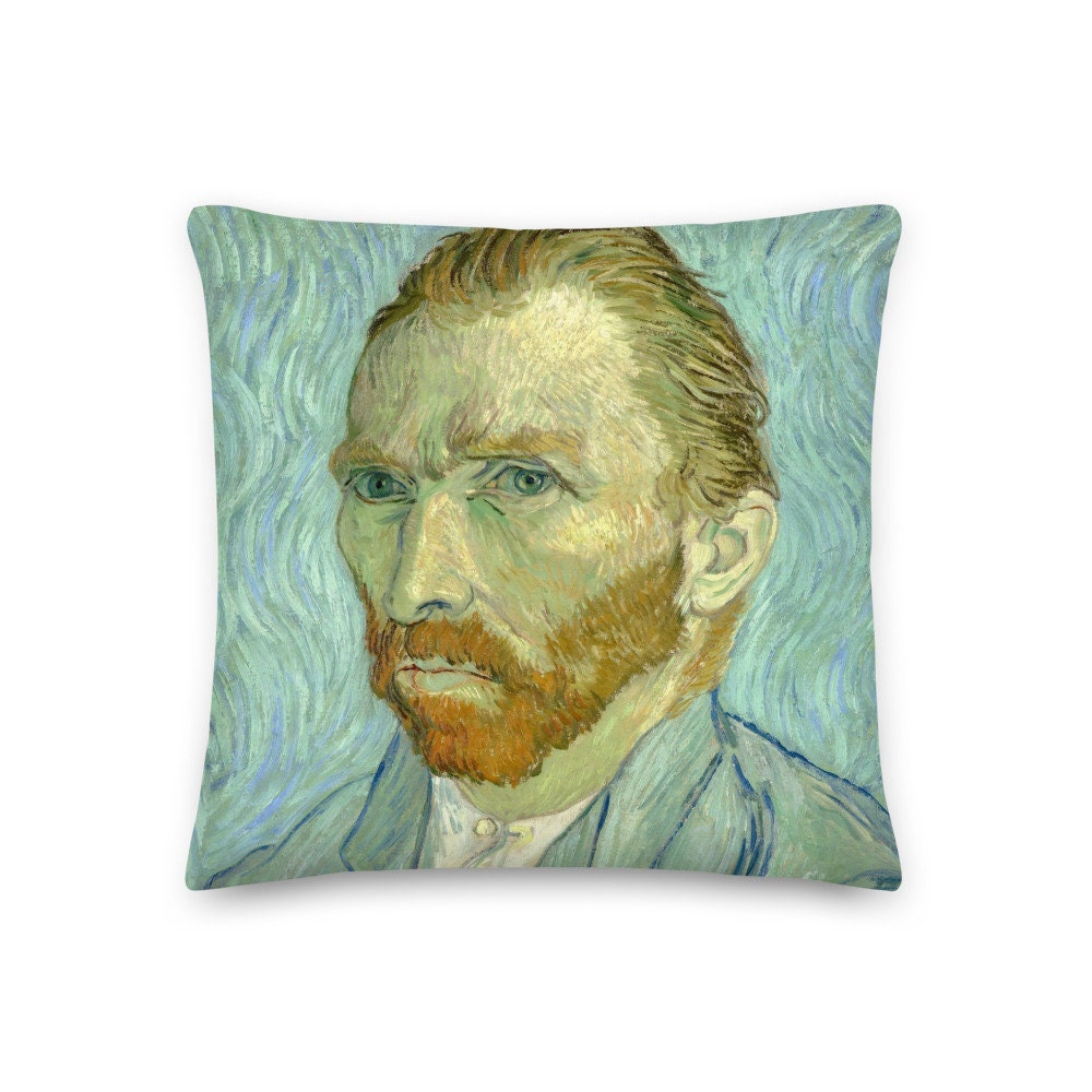 Coussin Décoratif en Tissu Imprimé Van Gogh Portrait de L'artiste