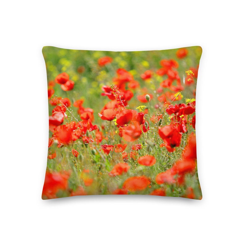 Decorative Cushion / Pillow Field of poppies image 1