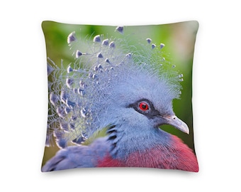 Decorative Cushion / Pillow Victoria crowned Pigeon