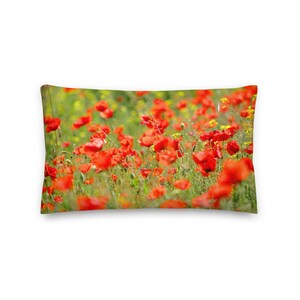 Decorative Cushion / Pillow Field of poppies image 2