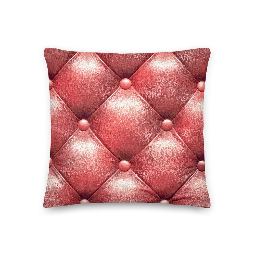 Coussin Décoratif Motif Cuir