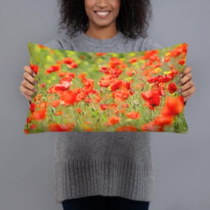 Decorative Cushion / Pillow Field of poppies image 4
