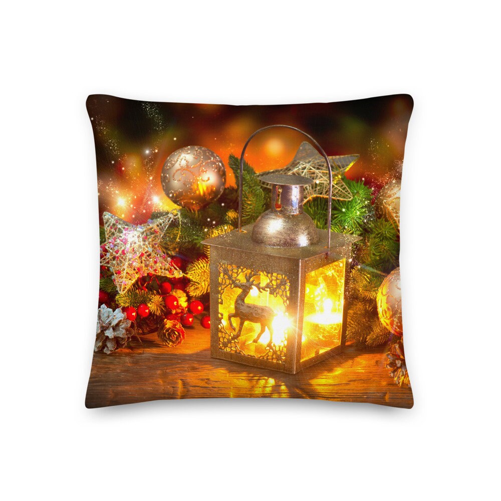 Coussin Décoratif Lanterne de Noël