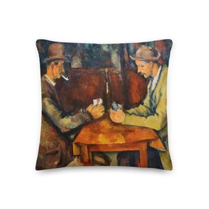 Coussin décoratif Cézanne Les Joueurs de Cartes