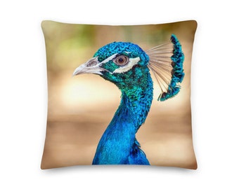 Decorative Cushion / Pillow Peacock Head