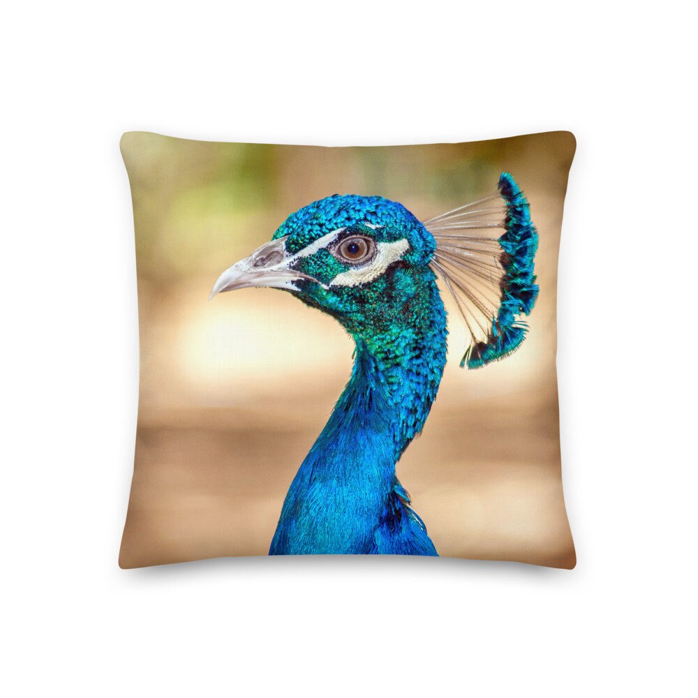 Coussin Décoratif Tête de Paon