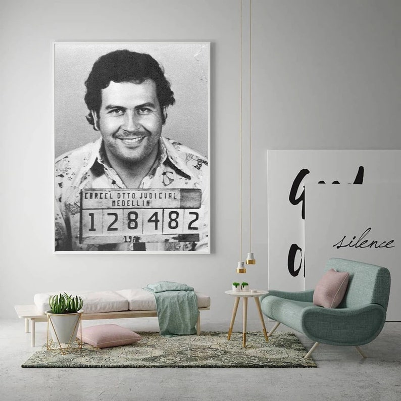 Pablo Escobar Poster Canvas Painting Wall Art Poster Home Decor no Frame Etsy
