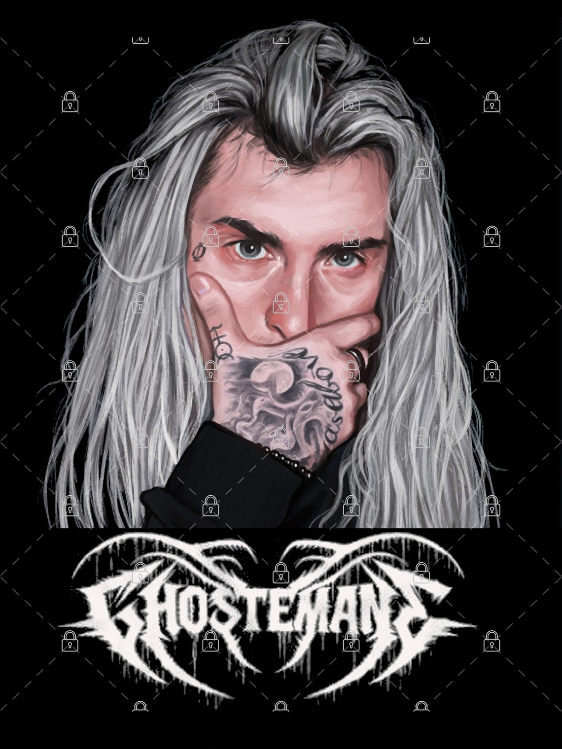 Ghostemane Eric Whitney PNG For Print Digital download Etsy