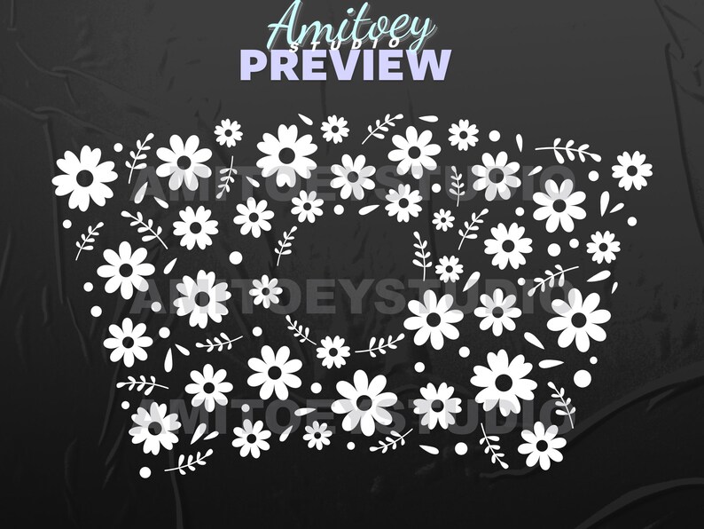 Download SVG flower Starbucks Wrap Daisy Full Wrap SVG For Starbucks Cup 24 Oz PNG Files for Cricut ...