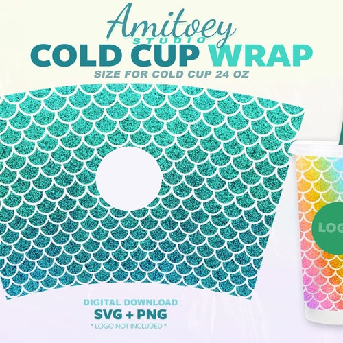 Mermaid Fish Scales Full Wrap SVG Mermaid Under the Sea Etsy