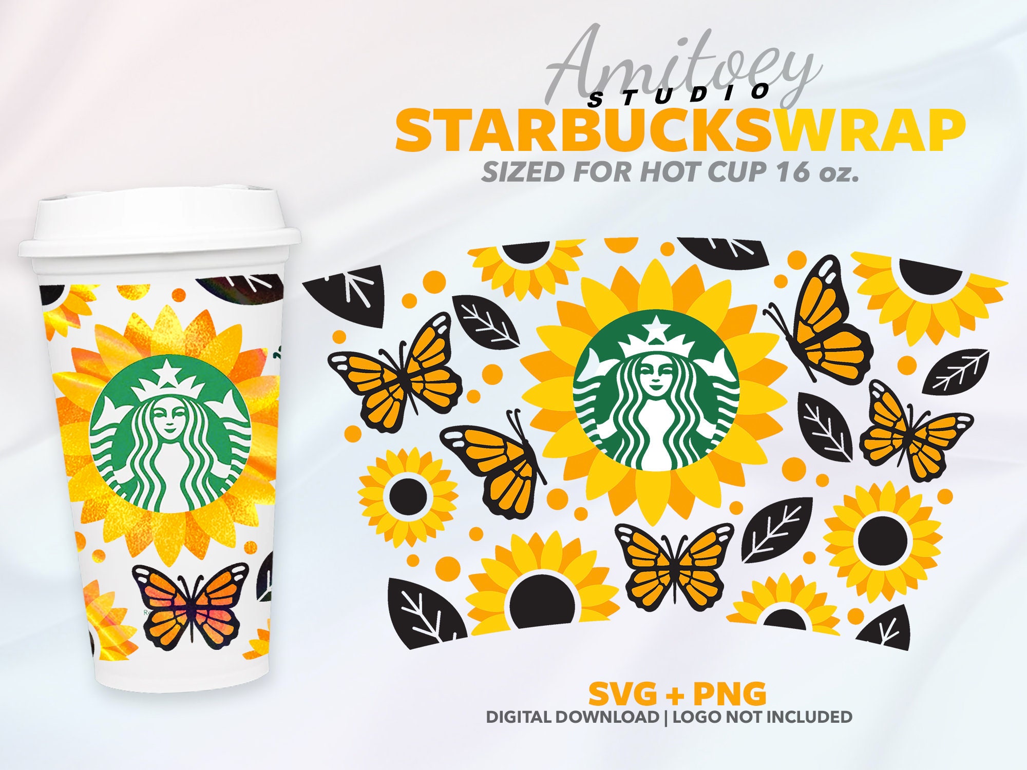 Free Free 197 Sunflower Butterfly Starbucks Svg SVG PNG EPS DXF File