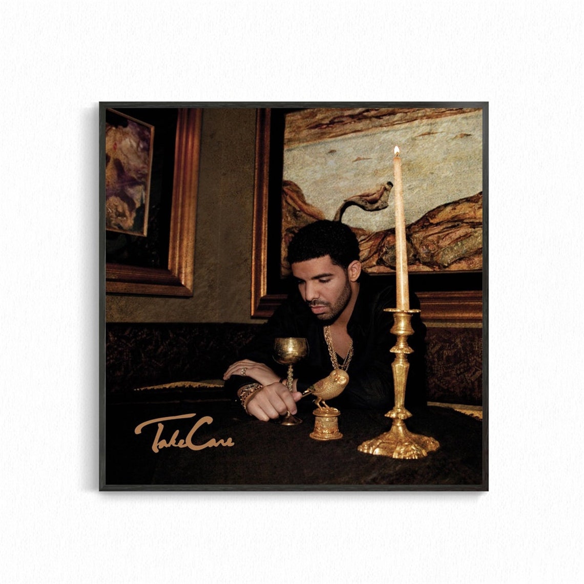 Take Care Poster Album Cover Art Print on Canvas No Frame Etsy