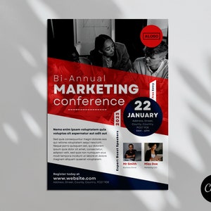 Ulotka Canva Business Event // Szablon ulotki biznesowej // Szablon ulotki Canva // Jednostronny szablon Canva