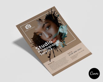 Plantilla de volante de fotografía moderna: Diseño elegante de Canva (A5/A4)