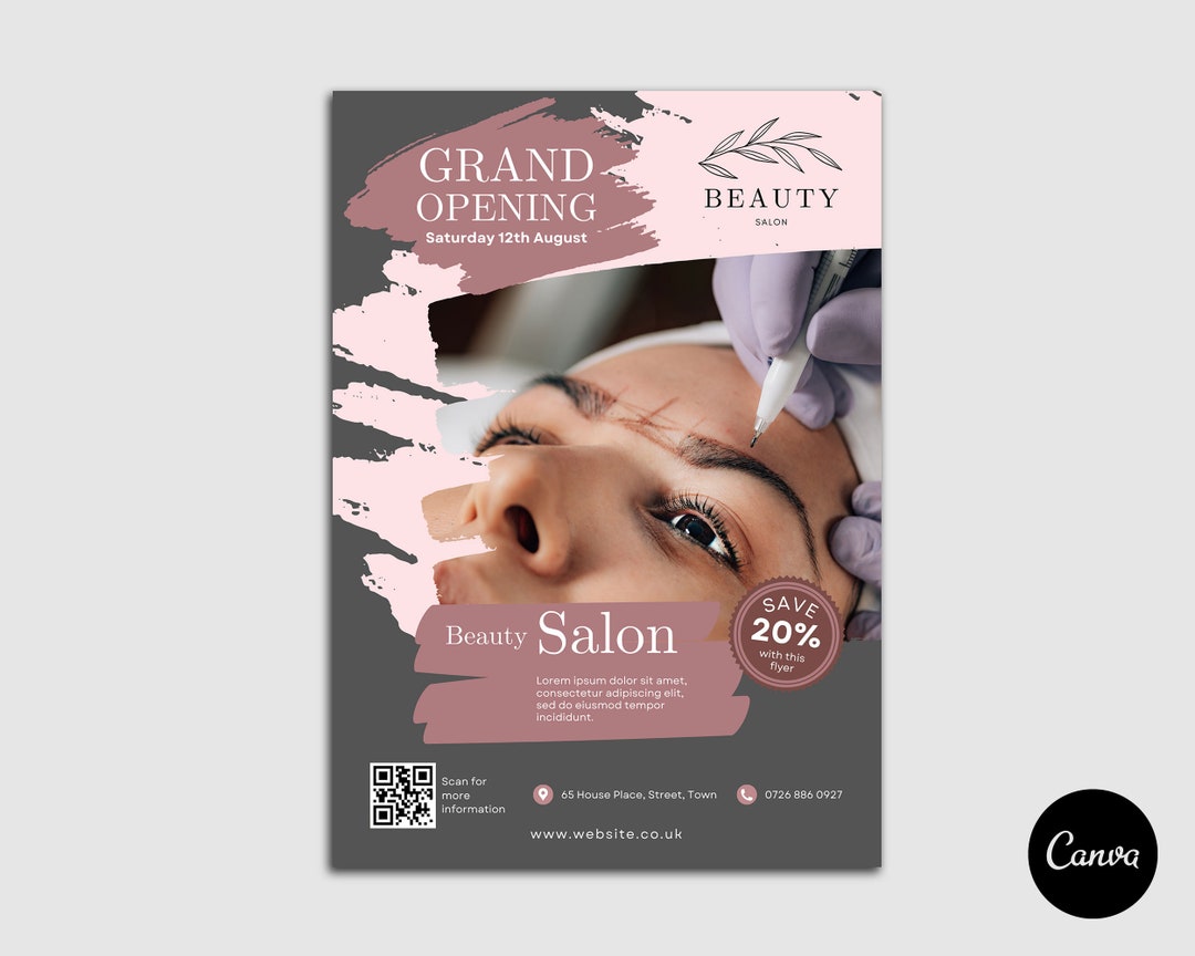 Canva Aesthetician Services Flyer | DIY Beauty Salon Flyer Template ...