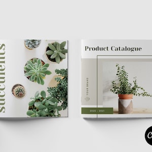 Canva Product Brochure // Canva Product Catalogue // Canva Template // 24 Page Square Brochure // Easily Editable // Canva Template