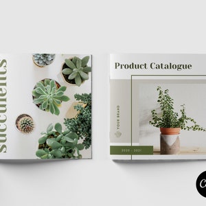 Brochure del prodotto Canva // Catalogo dei prodotti Canva // Modello Canva // Brochure quadrata di 24 pagine // Facilmente modificabile // Modello Canva