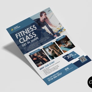 Ulotka Canva Fitness Class | DIY Personal Trainer Services Ulotka promocyjna | Szablon ulotki Canva | Jednostronny szablon Canva