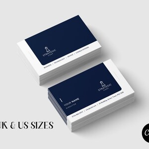 Canva Business Card Template | DIY Business Card Template | Simple Business Card UK & US Sizes