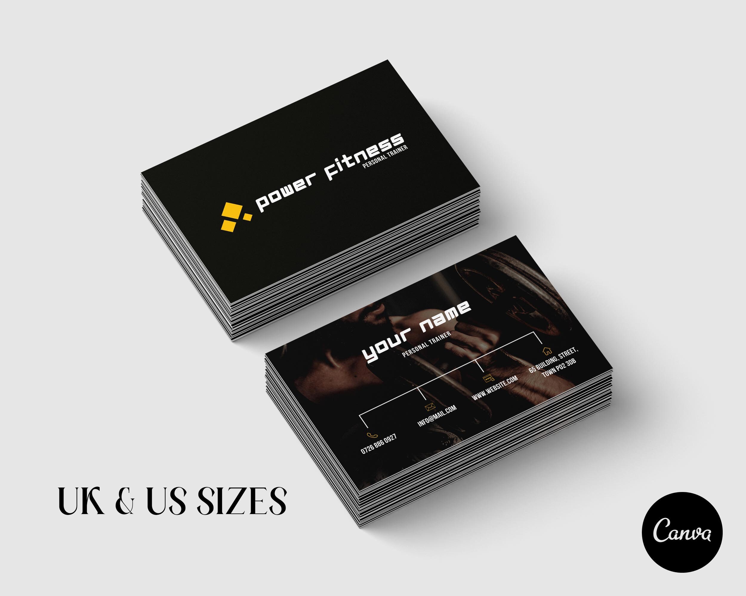 Canva Business Card Template DIY PT Business Card Template Stylish