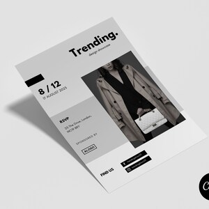 Ulotka promocyjna Canva Fashion // Szablon ulotki modowej // Szablon ulotki Canva // Jednostronny szablon promocyjny Canva