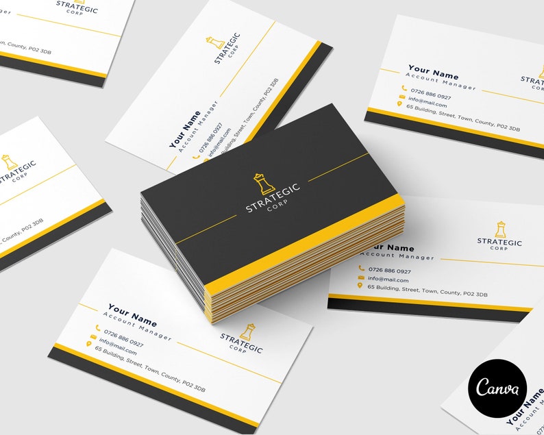 Canva Business Card Template Sleek DIY Business Card Template Modern