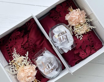 Bridesmaid Proposal Gift Boxes with wedding day morning essentials, Personalised gifts, Free shipping Australia wide