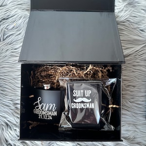 GROOM SQUAD :  Best Man Gift Boxes / Groomsmen Gift Box / Groomsmen Proposal Gift Boxes / Personalised Gift Boxes/ Bridesman Gift