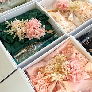 Wedding / Proposal gift boxes/ Mini dried flower / Bridesmaid / Maid of Honour Proposal Box / Sage