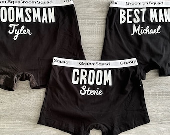 Groom Squad Undies/Personalised undies for Groomsmen, best man / Wedding briefs / Groomsman briefs / Wedding day underwear/ Briefs