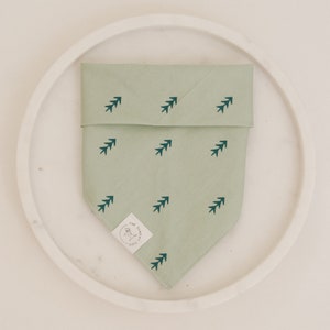 THE GORGE - Dog Bandana (Green bandana, trees dog bandana,outdoor dog bandana,camping bandana,outdoorsy bandana,tree dog scarf,little trees)