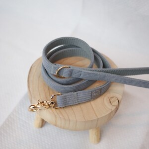 The Sunday Leash - Dog Leash, Corduroy dog leash, velvet dog leash, boy dog leash, girl dog leash, neutral dog leash, brown dog leash, blue)