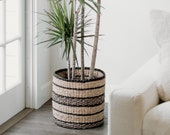 Versailles Woven Planter Basket- Bohemian Wicker Indoor Plants Basket, Woven Home Decor, Seagrass Basket