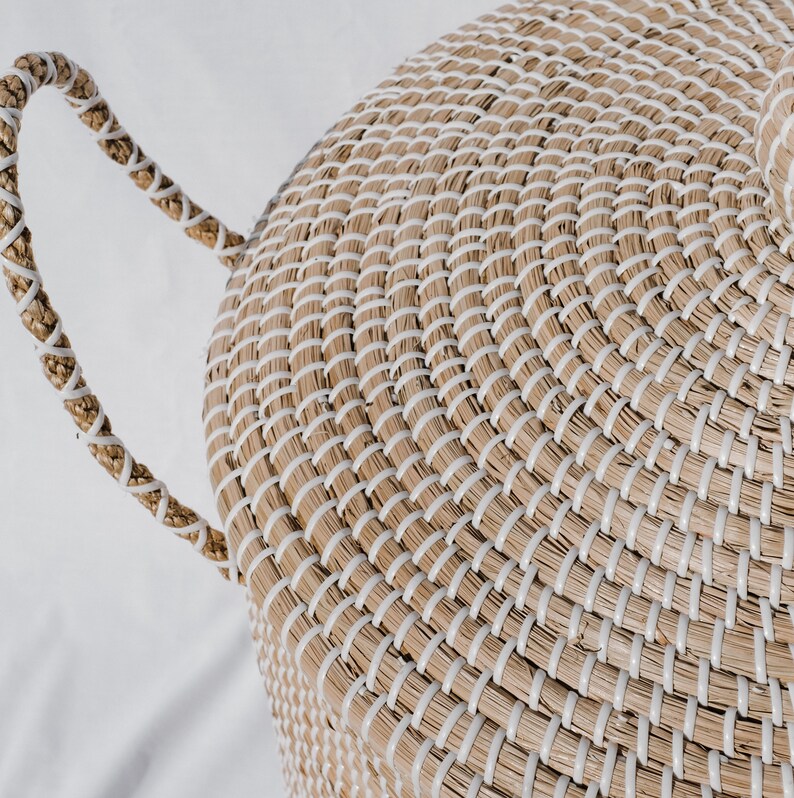 Paris Lidded Laundry Hamper Bohemian Storage Basket Wicker ...
