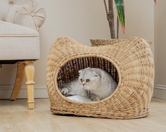 wicker cat dome