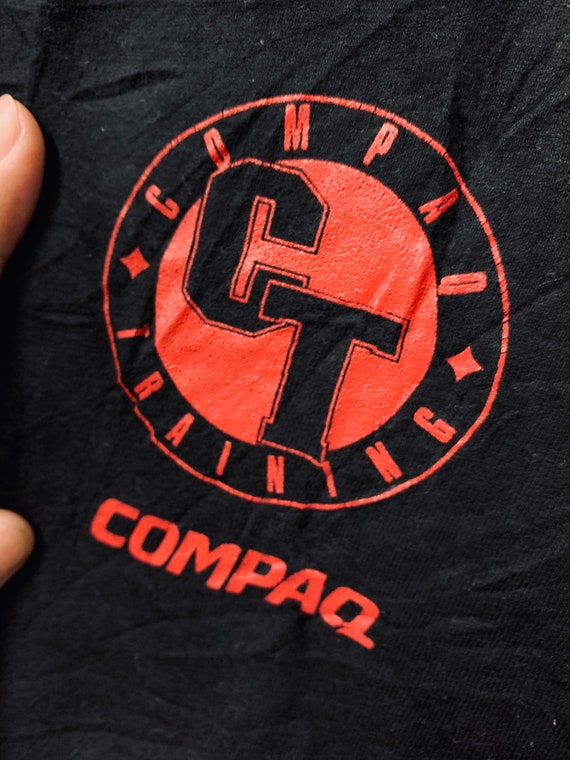 Vintage90s Compaq Logo /Pop Art /T-shirt/Xl 24"