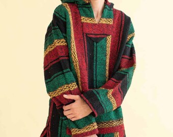 baja rasta poncho