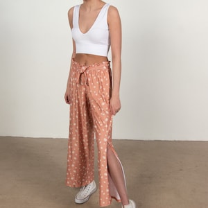 Daisy Paper Bag Waist Palazzo Pants