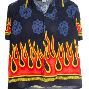 Flames Tropicalia Y2K Shirt 86