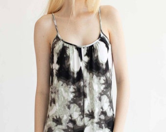 Black Tie Dye Print Jumpsuit